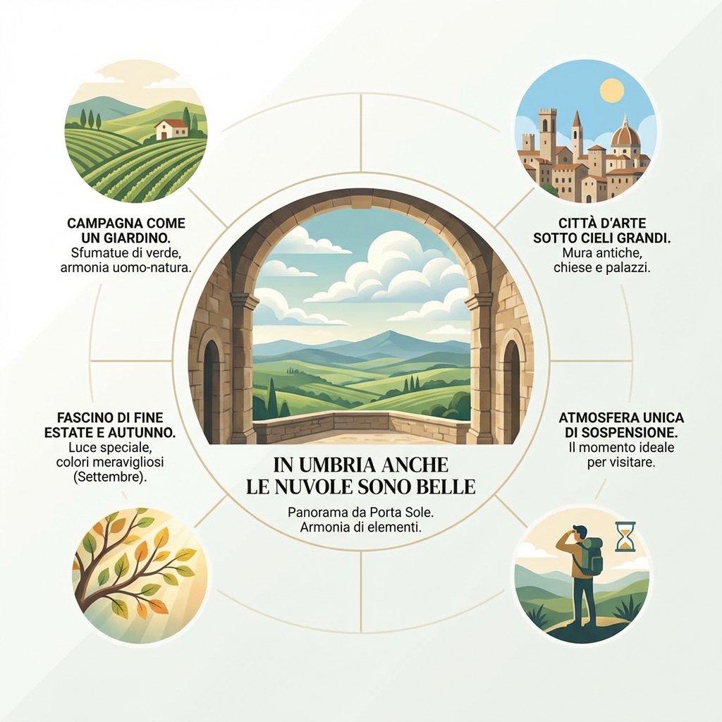 "In Umbria anche le nuvole sono belle"